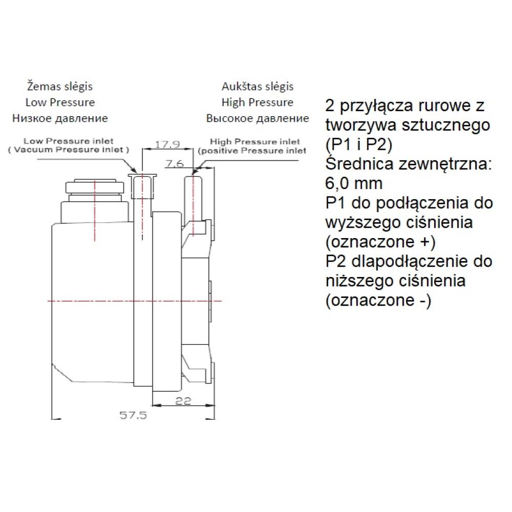 SR200 differential air pressure sensor