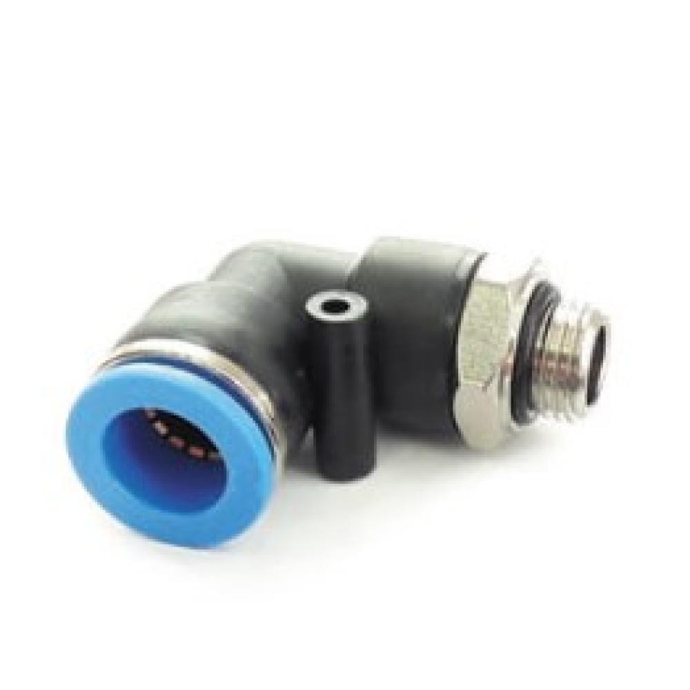 Złączka wtykowa kątowa 6mm gw.M5
