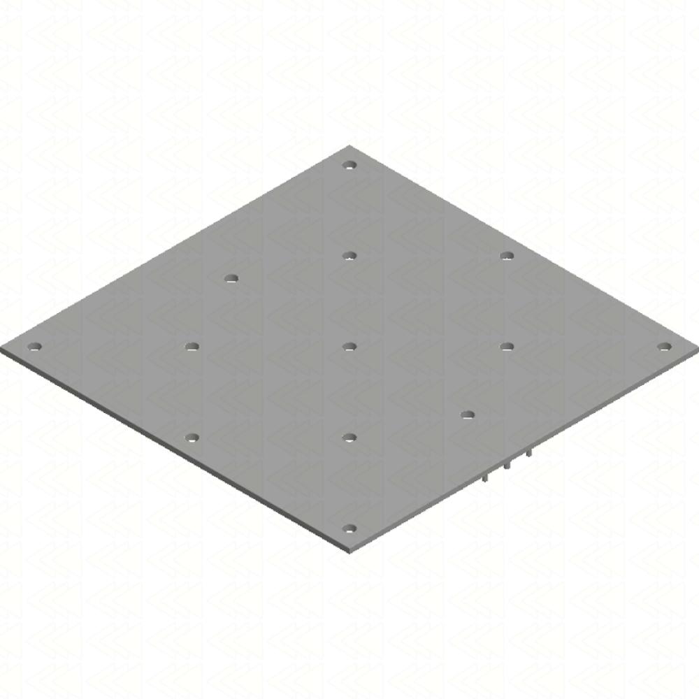 Grzałka płaska cieńka 400x400 2x400V 5000W 