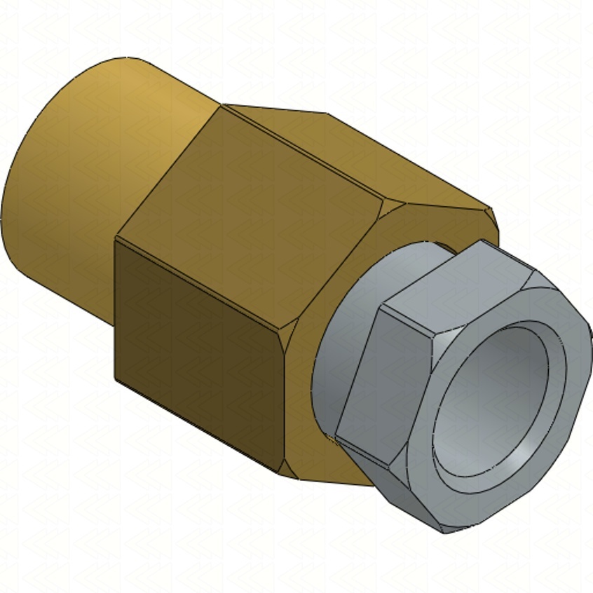 Złączka prosta 10x1/ 6mm do rurki miedzianej